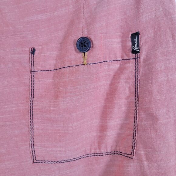 HOWE Reversible Grey Stripe / Red Bermuda Shorts Size 32 Inseam 9" Cotton Medium - Picture 8 of 10